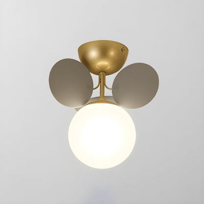Round Macaron Ceiling Lamp 1 head ∅ 10″ x H 9.1″ / Grey Ceiling lamp