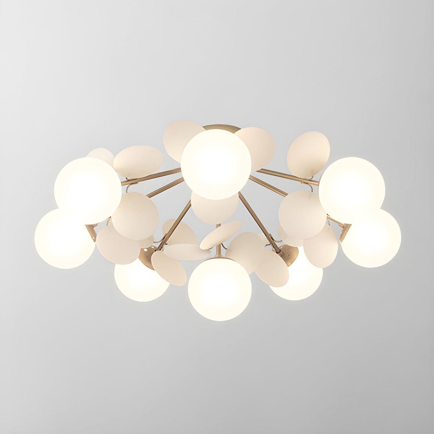 Round Macaron Ceiling Lamp 8 heads ∅ 28.3″ x H 15″ / White Ceiling lamp