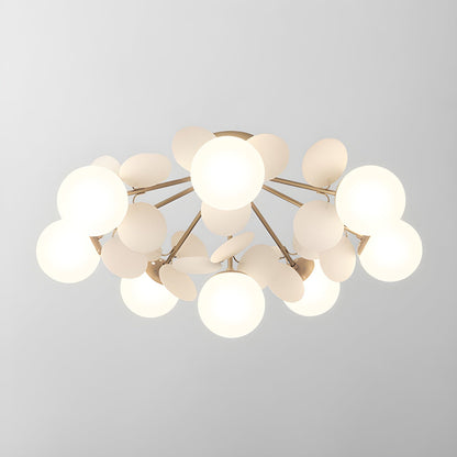 Round Macaron Ceiling Lamp 8 heads ∅ 28.3″ x H 15″ / White Ceiling lamp