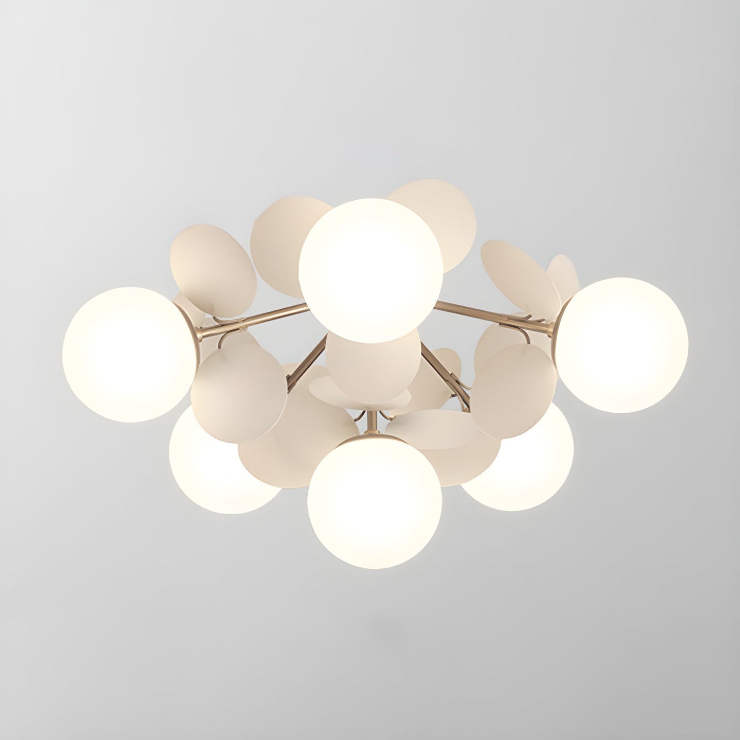 Round Macaron Ceiling Lamp 6 heads ∅ 21.7″ x H 12.6″ / White Ceiling lamp