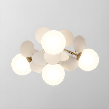 Round Macaron Ceiling Lamp 4 heads ∅ 18.5″ x H 11″ / White Ceiling lamp