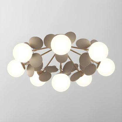 Round Macaron Ceiling Lamp 8 heads ∅ 28.3″ x H 15″ / Grey Ceiling lamp