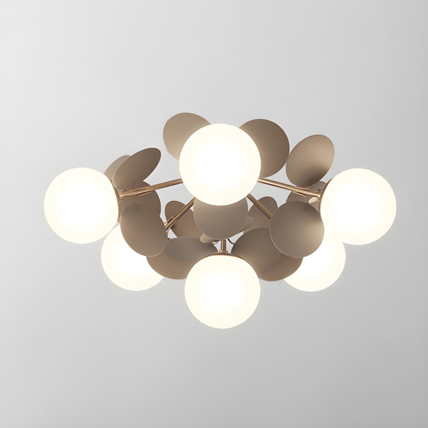 Round Macaron Ceiling Lamp 6 heads ∅ 21.7″ x H 12.6″ / Grey Ceiling lamp