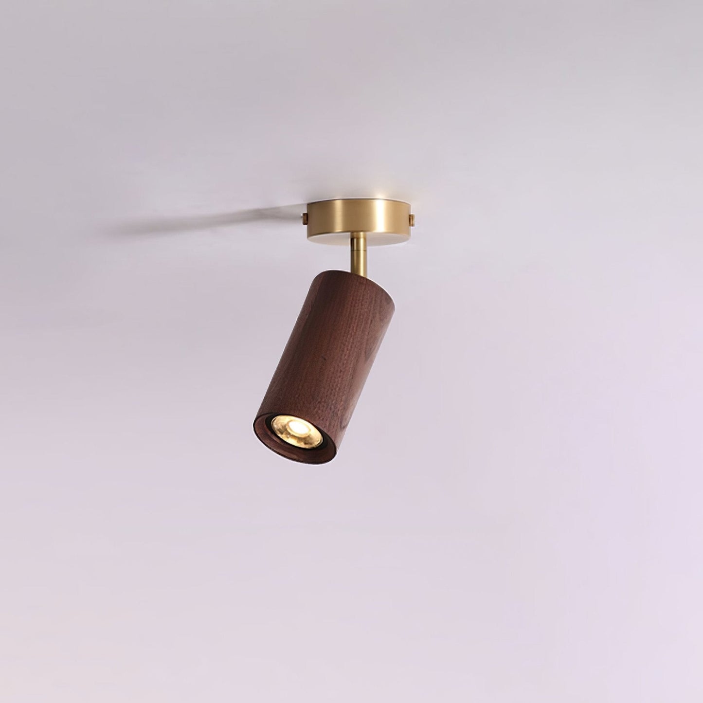 Rowan Ceiling Light 1 head: ∅ 3.1″ x H 8.7″ / Walnut color & Gold / Warm Light 1001 Ceiling lamp