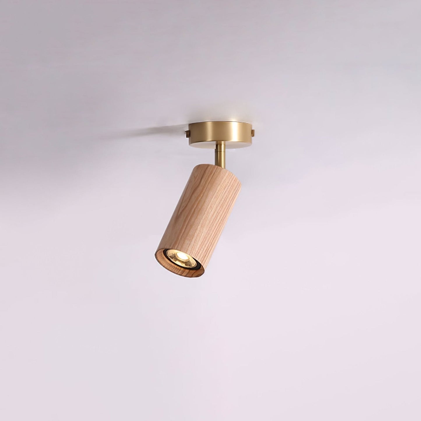 Rowan Ceiling Light 1 head: ∅ 3.1″ x H 8.7″ / Wood color & Gold / Warm Light 1001 Ceiling lamp