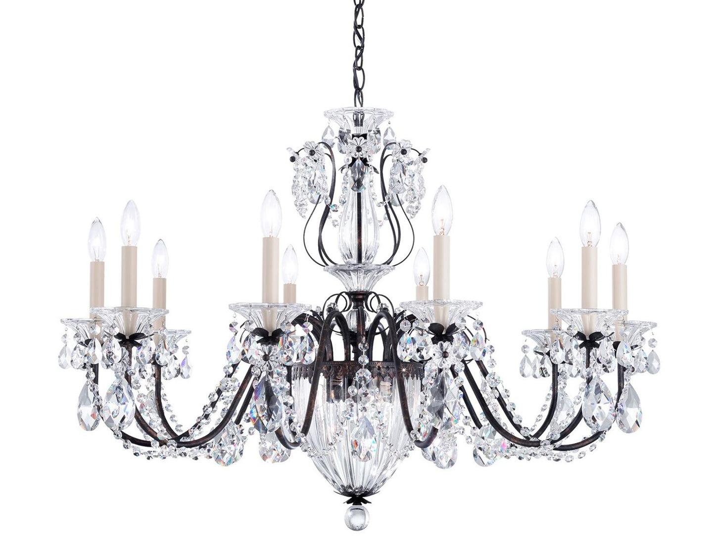 Schonbek Bagatelle 13-Light Chandelier with Heritage Handcut Crystal