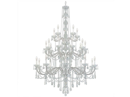 Schonbek 25-Light Arlington Crystal Chandelier in Polished Silver