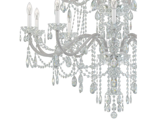 Schonbek 25-Light Arlington Crystal Chandelier in Polished Silver
