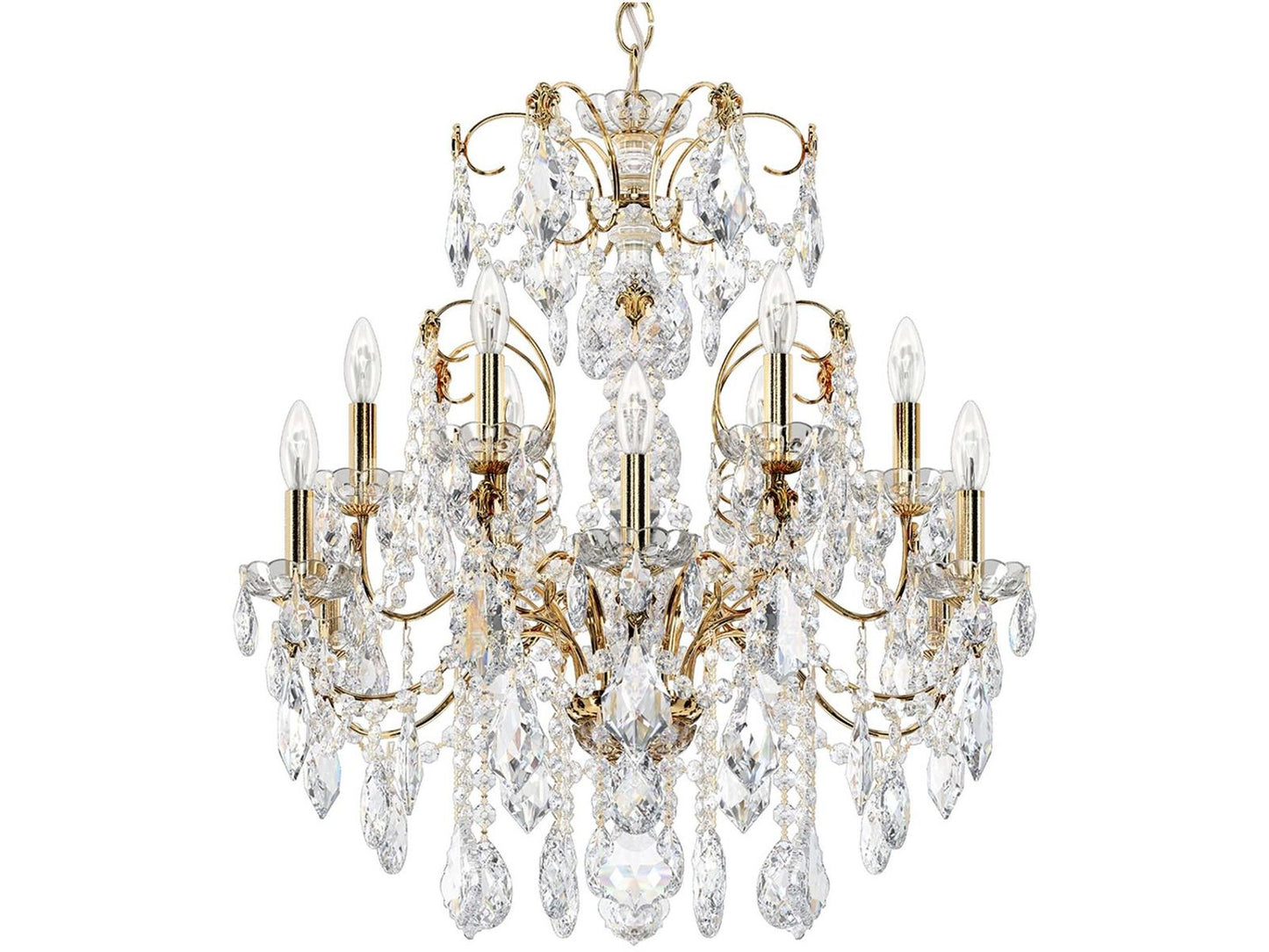 Schonbek Century 12-Light Crystal Chandelier
