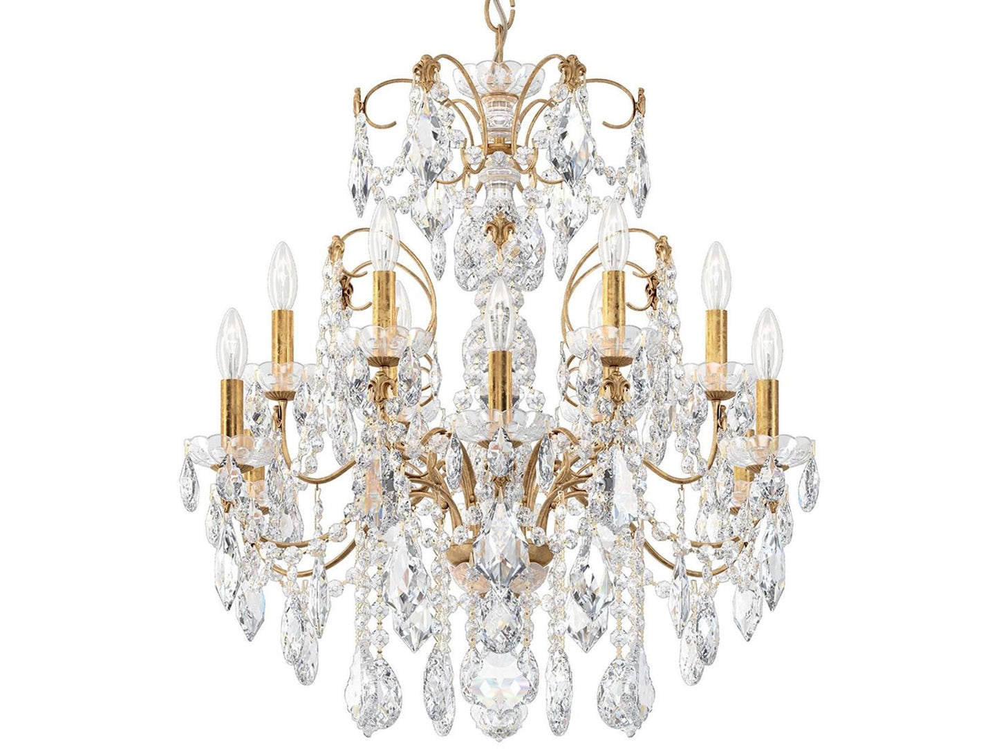 Schonbek Century 12-Light Crystal Chandelier
