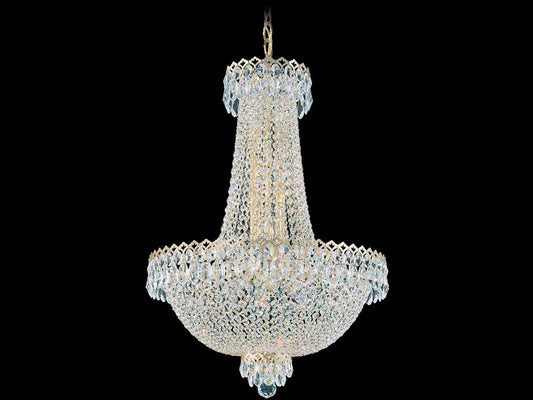 Schonbek 12-Light Camelot Crystal Empire Chandelier in Polished Gold
