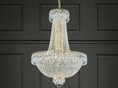 Schonbek 12-Light Camelot Crystal Empire Chandelier in Polished Gold