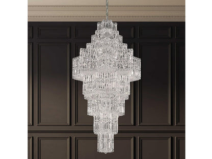 Schonbek Equinoxe 63-Light Crystal Chandelier in Polished Silver