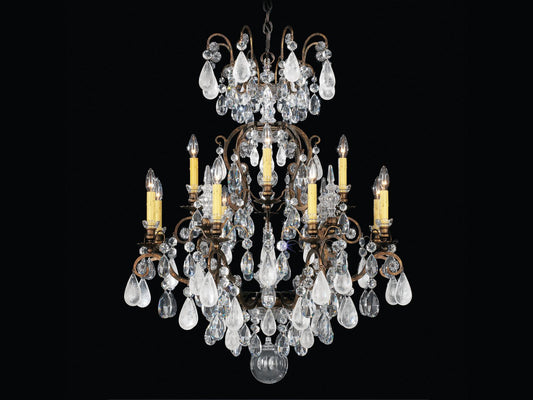 Schonbek 13-Light Renaissance Rock Crystal Chandelier