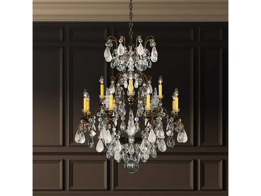 Schonbek 13-Light Renaissance Rock Crystal Chandelier