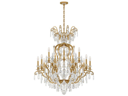 Schonbek 16-Light Renaissance Rock Crystal Candelabra Chandelier with Quartz Crystal