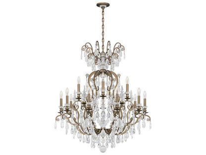 Schonbek 16-Light Renaissance Rock Crystal Candelabra Chandelier with Quartz Crystal