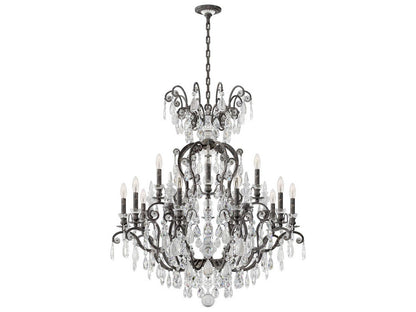 Schonbek 16-Light Renaissance Rock Crystal Candelabra Chandelier with Quartz Crystal