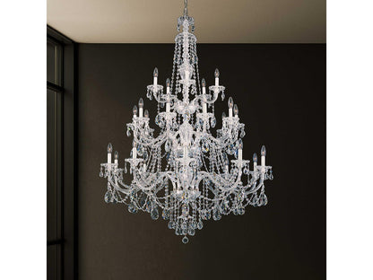 Schonbek Sterling 25-Light Crystal Candelabra Chandelier