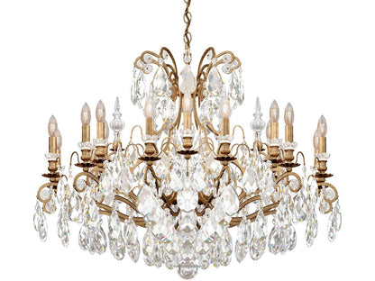 Schonbek Renaissance Crystal Candelabra Chandelier in Gold