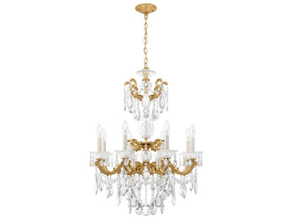 Schonbek La Scala 8-Light Silver Crystal Candelabra Chandelier