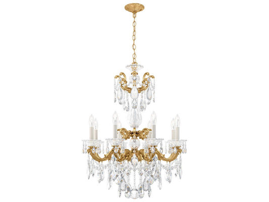Schonbek La Scala 8-Light Silver Crystal Candelabra Chandelier