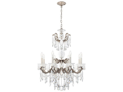 Schonbek La Scala 8-Light Silver Crystal Candelabra Chandelier