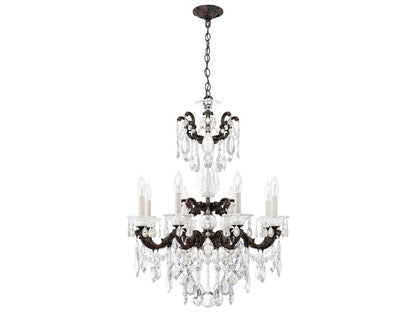 Schonbek La Scala 8-Light Silver Crystal Candelabra Chandelier
