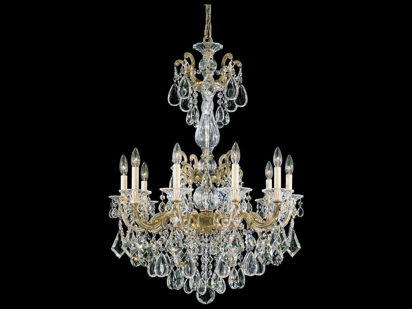 Schonbek La Scala 10-Light Crystal Candelabra Chandelier
