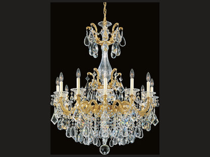 Schonbek La Scala 12-Light Crystal Candelabra Chandelier