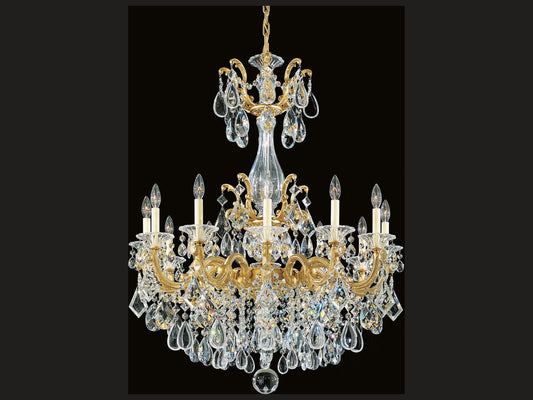 Schonbek La Scala 12-Light Crystal Candelabra Chandelier