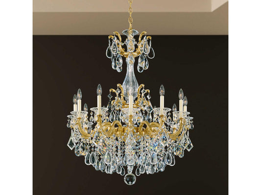 Schonbek La Scala 12-Light Crystal Candelabra Chandelier