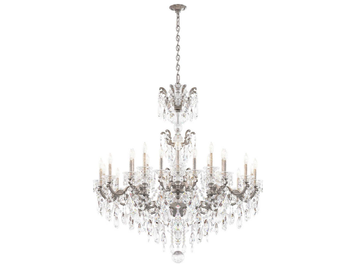 Schonbek 24-Light La Scala Crystal Chandelier in Heirloom Gold