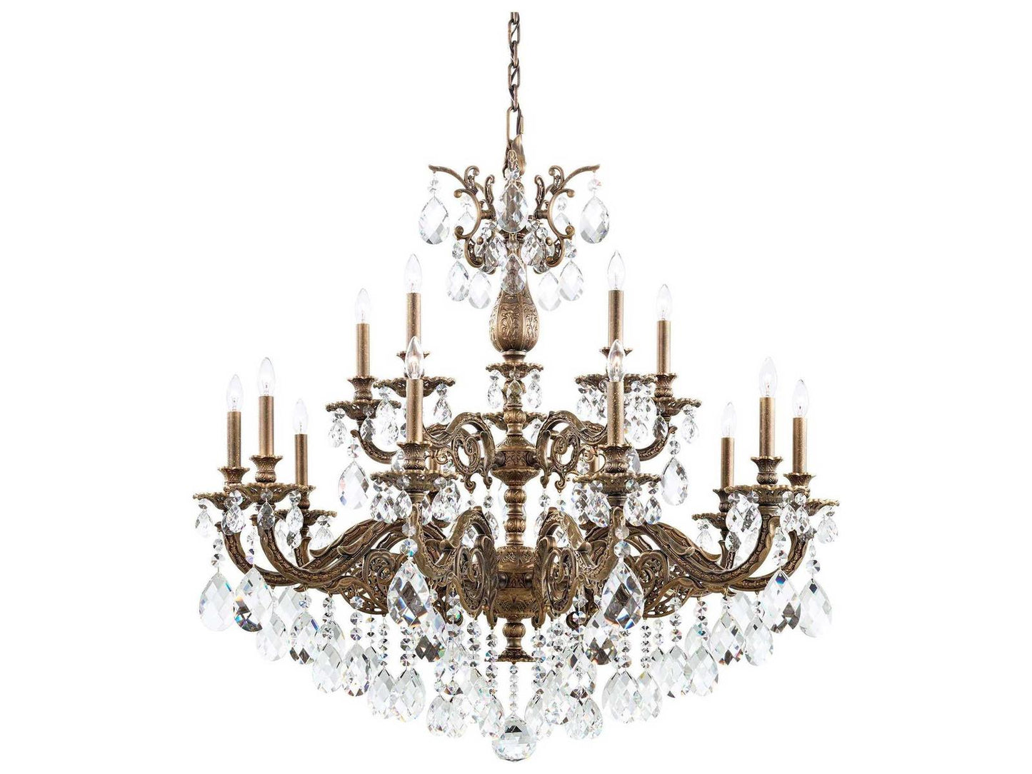 Schonbek 15-Light Milano Crystal Candelabra Chandelier