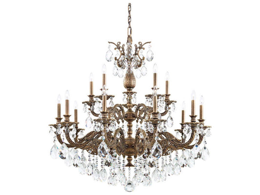Schonbek 15-Light Milano Crystal Candelabra Chandelier
