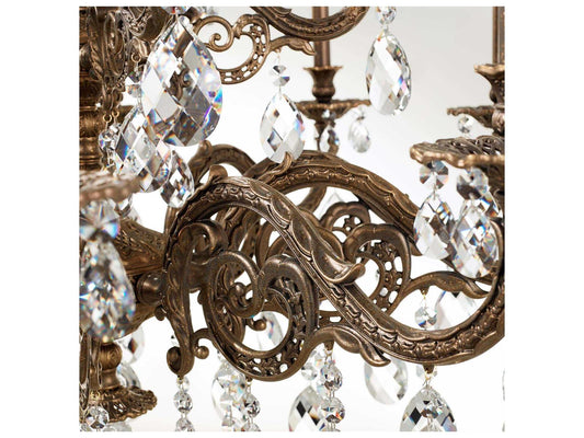 Schonbek 15-Light Milano Crystal Candelabra Chandelier