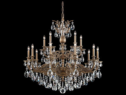 Schonbek 15-Light Milano Crystal Candelabra Chandelier