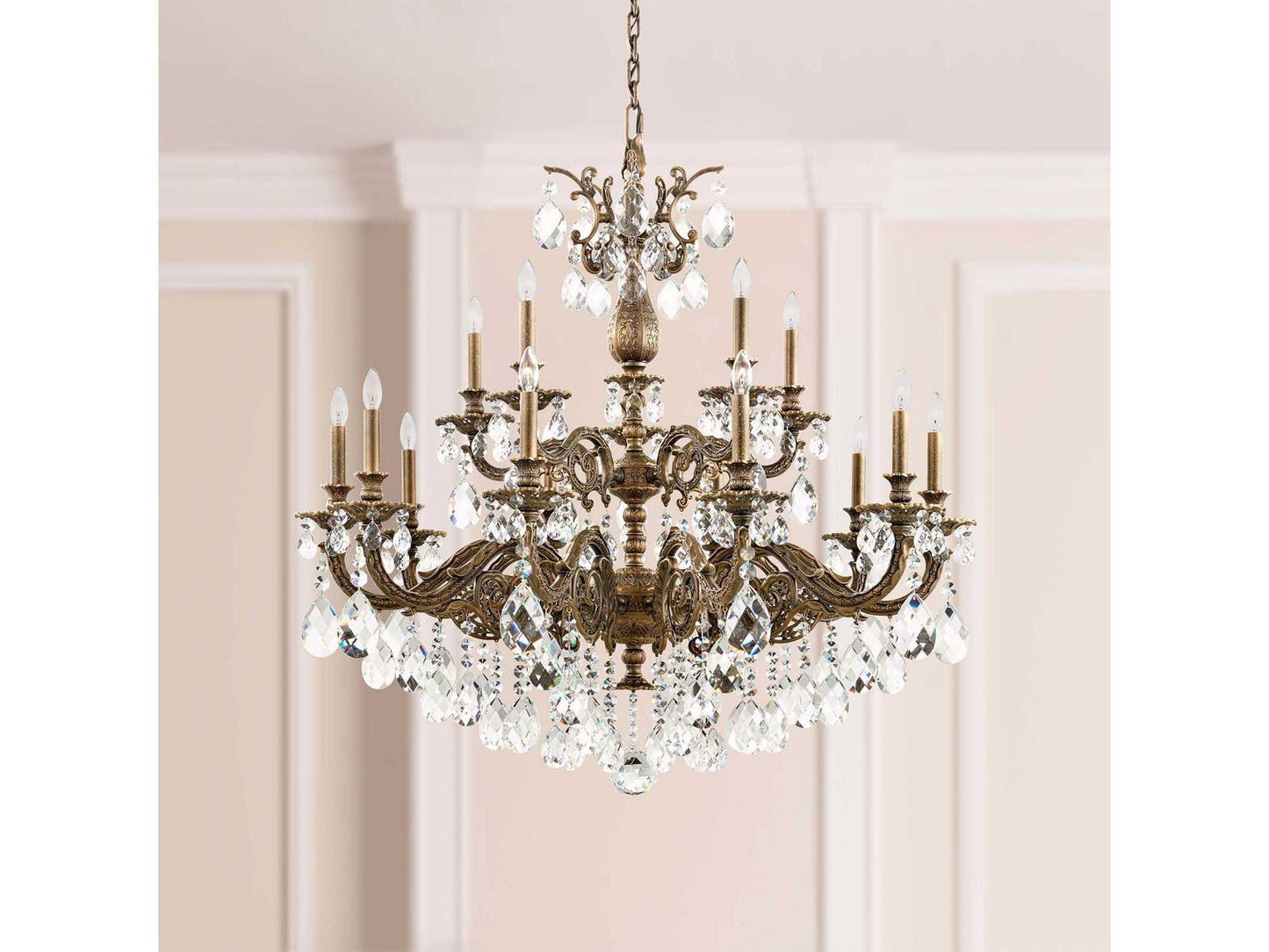 Schonbek 15-Light Milano Crystal Candelabra Chandelier
