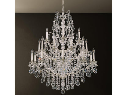 Schonbek Bordeaux 25-Light Chandelier in Antique Silver with Heritage Crystal