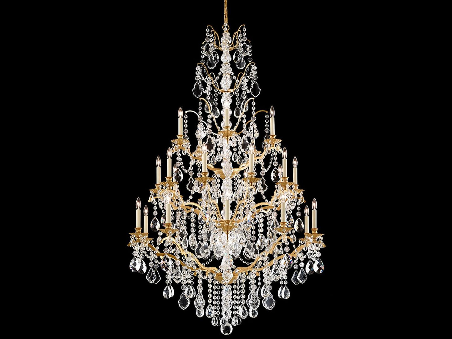 Schonbek 25-Light Bordeaux Crystal Candelabra Chandelier