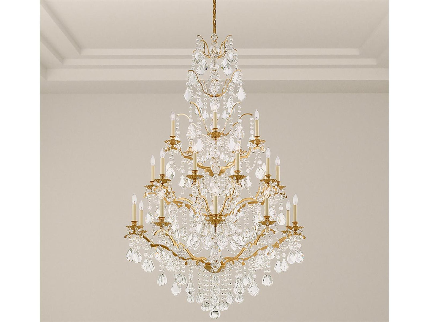 Schonbek 25-Light Bordeaux Crystal Candelabra Chandelier