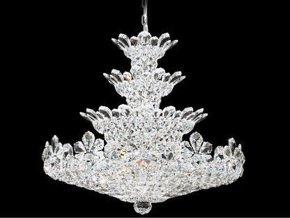 Schonbek 30-Light Trilliane Candelabra Chandelier in Polished Stainless Steel with Crystal Accents