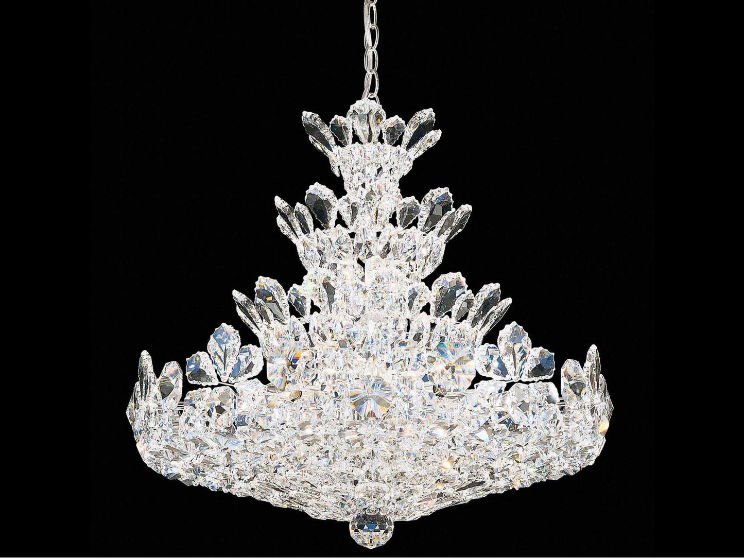 Schonbek Trilliane 24-Light Chandelier with Radiance Crystal in Polished Stainless Steel