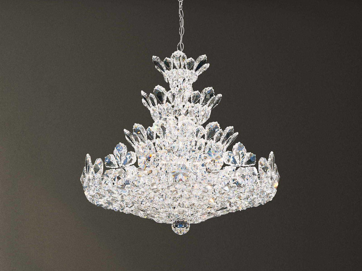 Schonbek Trilliane 24-Light Chandelier with Radiance Crystal in Polished Stainless Steel