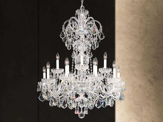 Schonbek 15-Light Olde World Crystal Candelabra Chandelier
