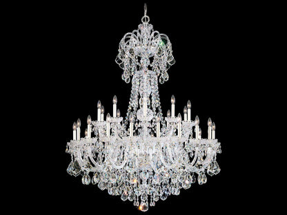 Schonbek 35-Light Olde World Chandelier with Hand-Formed Crystal
