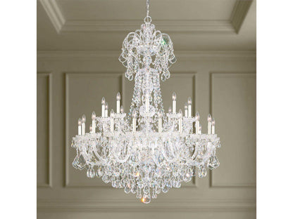 Schonbek 35-Light Olde World Chandelier with Hand-Formed Crystal