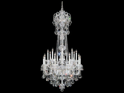 Schonbek Olde World 23-Light Candelabra Chandelier in Polished Silver