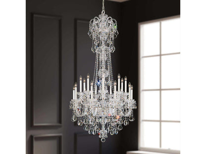 Schonbek Olde World 23-Light Candelabra Chandelier in Polished Silver