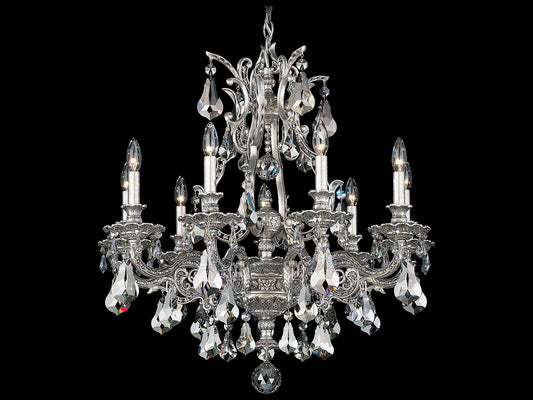 Schonbek 9-Light Sophia Silver Crystal Candelabra Chandelier